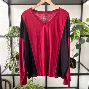 Torrid Red & Black Long Sleeve Tee Shirt - Size 2X
